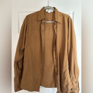 Anne Klein Silk Button Down Oversized Blouse | Size: 10